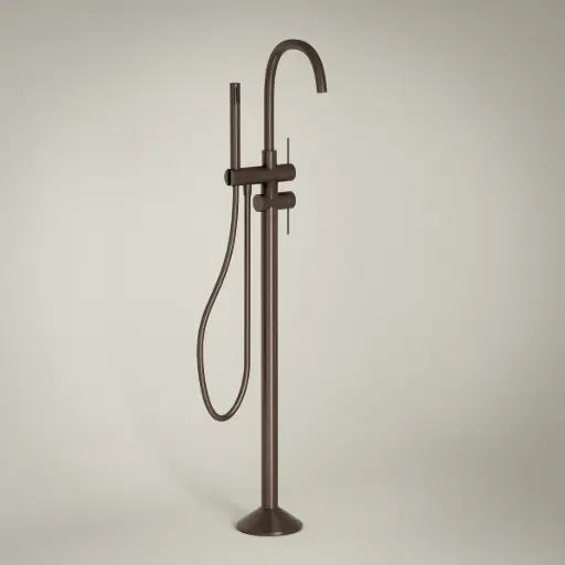 Robinet mitigeur de baignoire sur pied, Café, Madeleine            