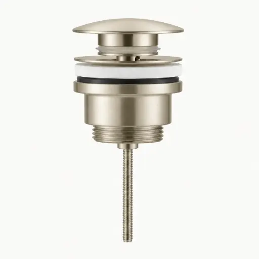 Bonde lavabo clic-clac ou fixe universelle en inox finition Champagne