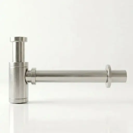 Siphon en inox, finition Silver white