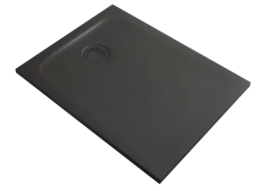 Receveur de douche résine minérale noir 70 cm - Cotton