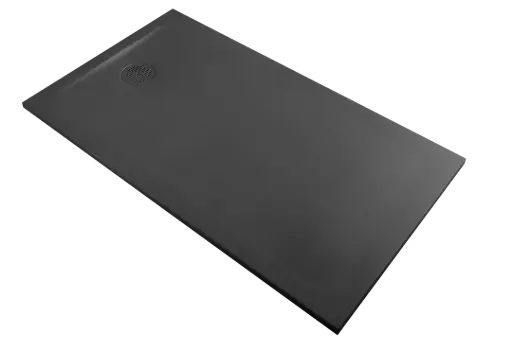 Receveur de douche résine minérale noir 80 cm - Cotton