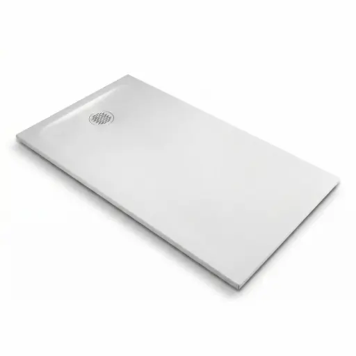 Receveur de douche résine minérale blanc 80 cm, Cotton