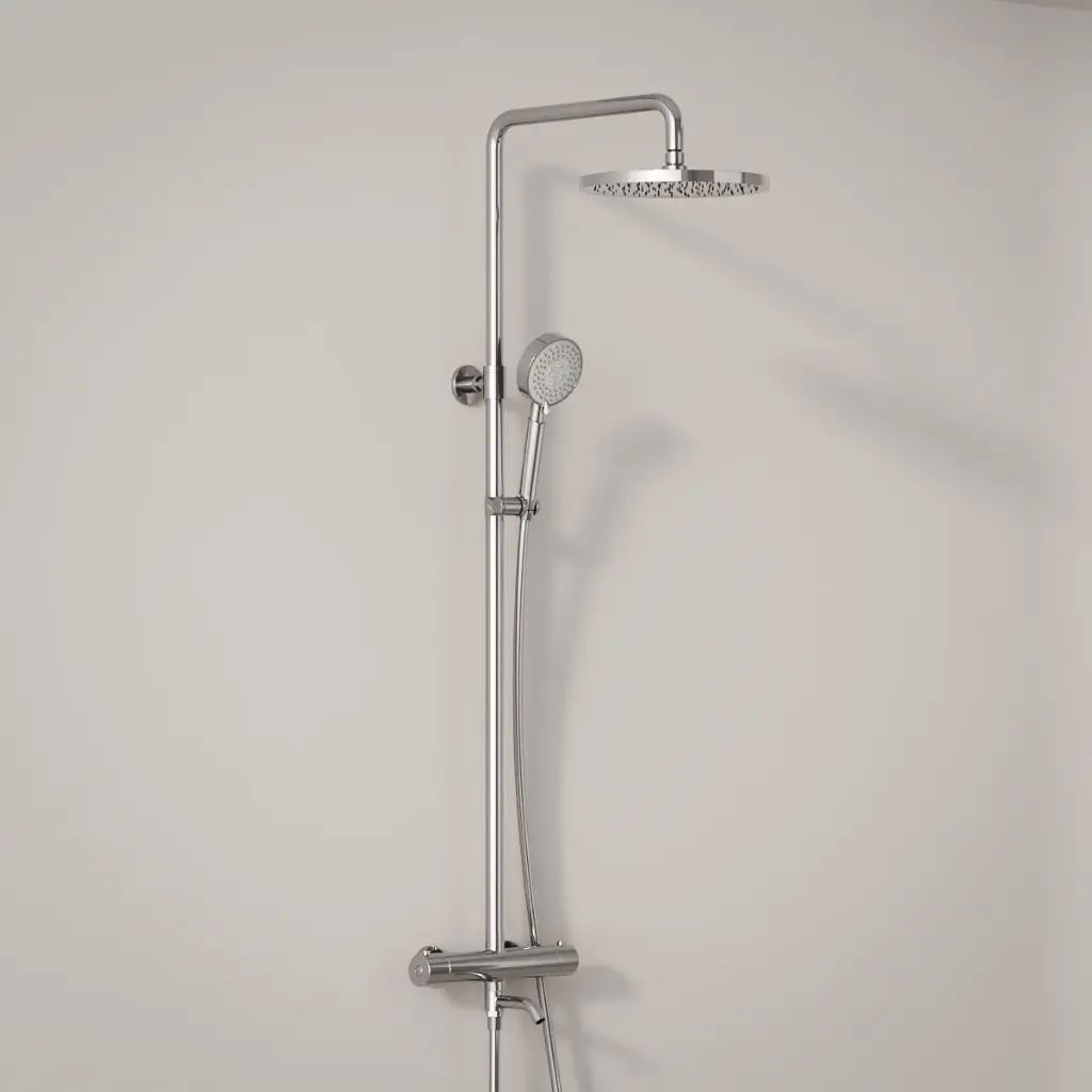 Colonne bain douche thermostatique Chromé, Châtelet    