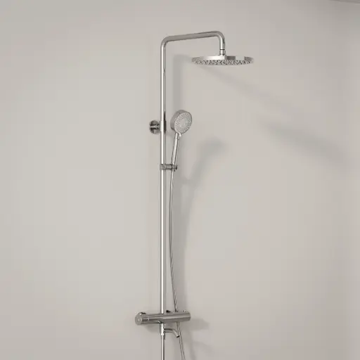 Colonne bain douche thermostatique Chromé, Châtelet    